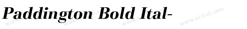 Paddington Bold Ital字体转换